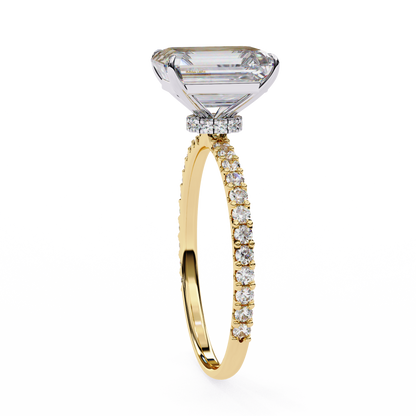Reeva Emerald Solitaire Ring Lab Grown Diamond