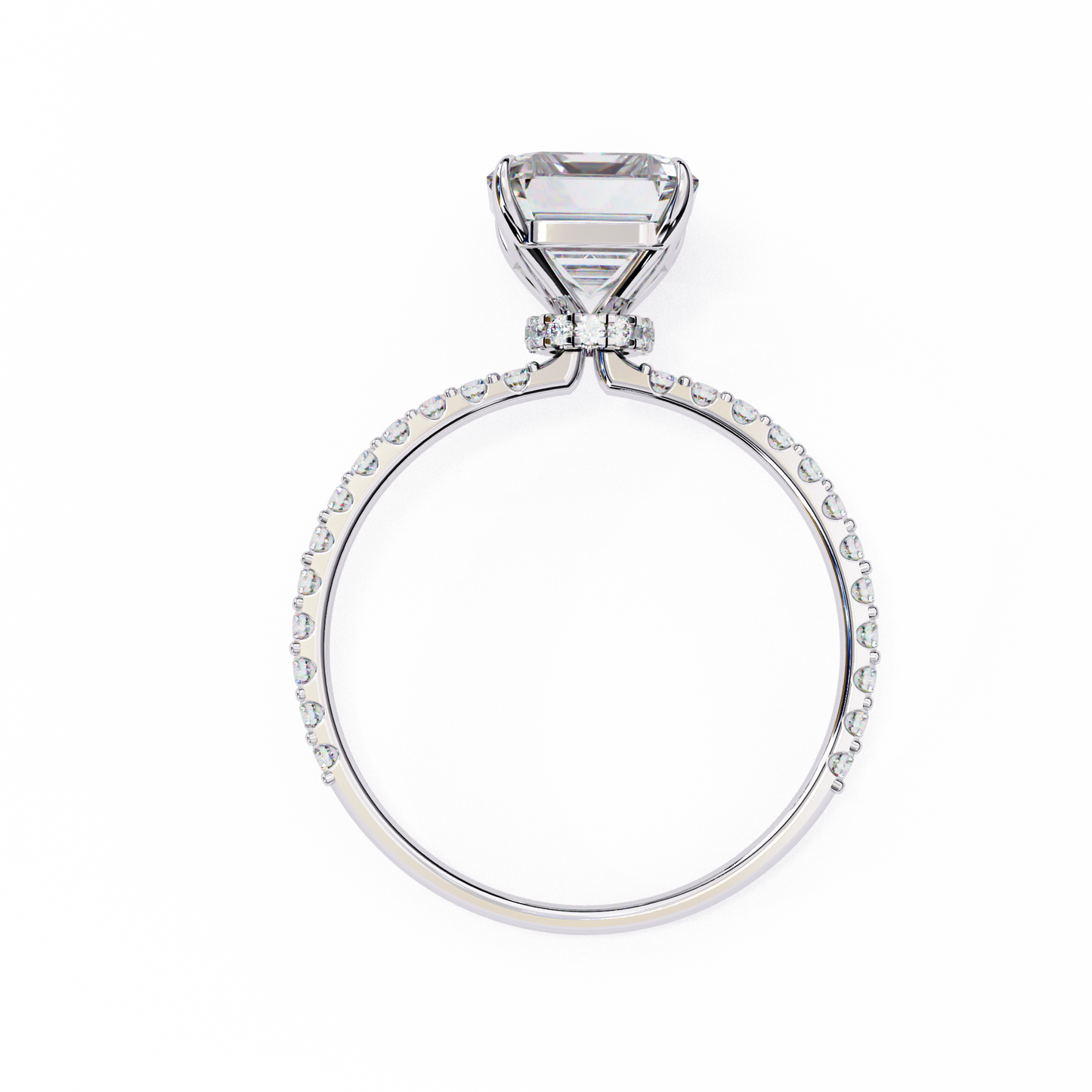 Reeva Emerald Solitaire Ring Lab Grown Diamond