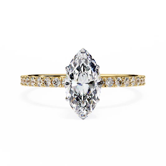 Arova Marquise Solitaire Ring Lab Grown Diamond