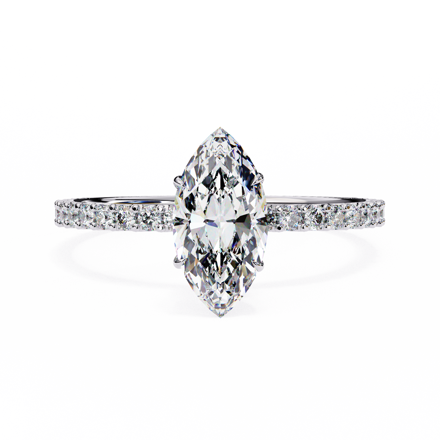 Arova Marquise Solitaire Ring Lab Grown Diamond