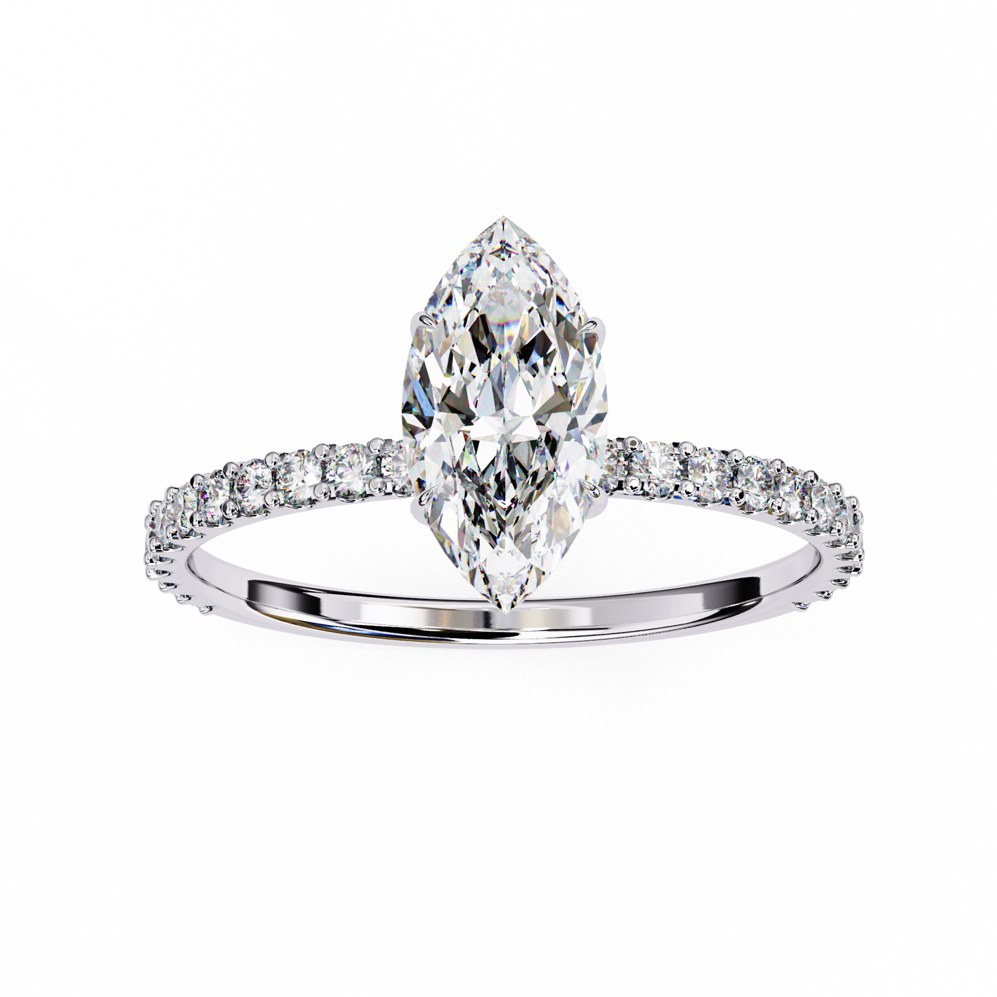 Arova Marquise Solitaire Ring Lab Grown Diamond