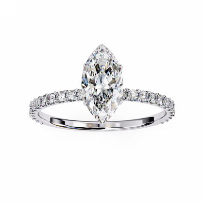 Arova Marquise Solitaire Ring Lab Grown Diamond