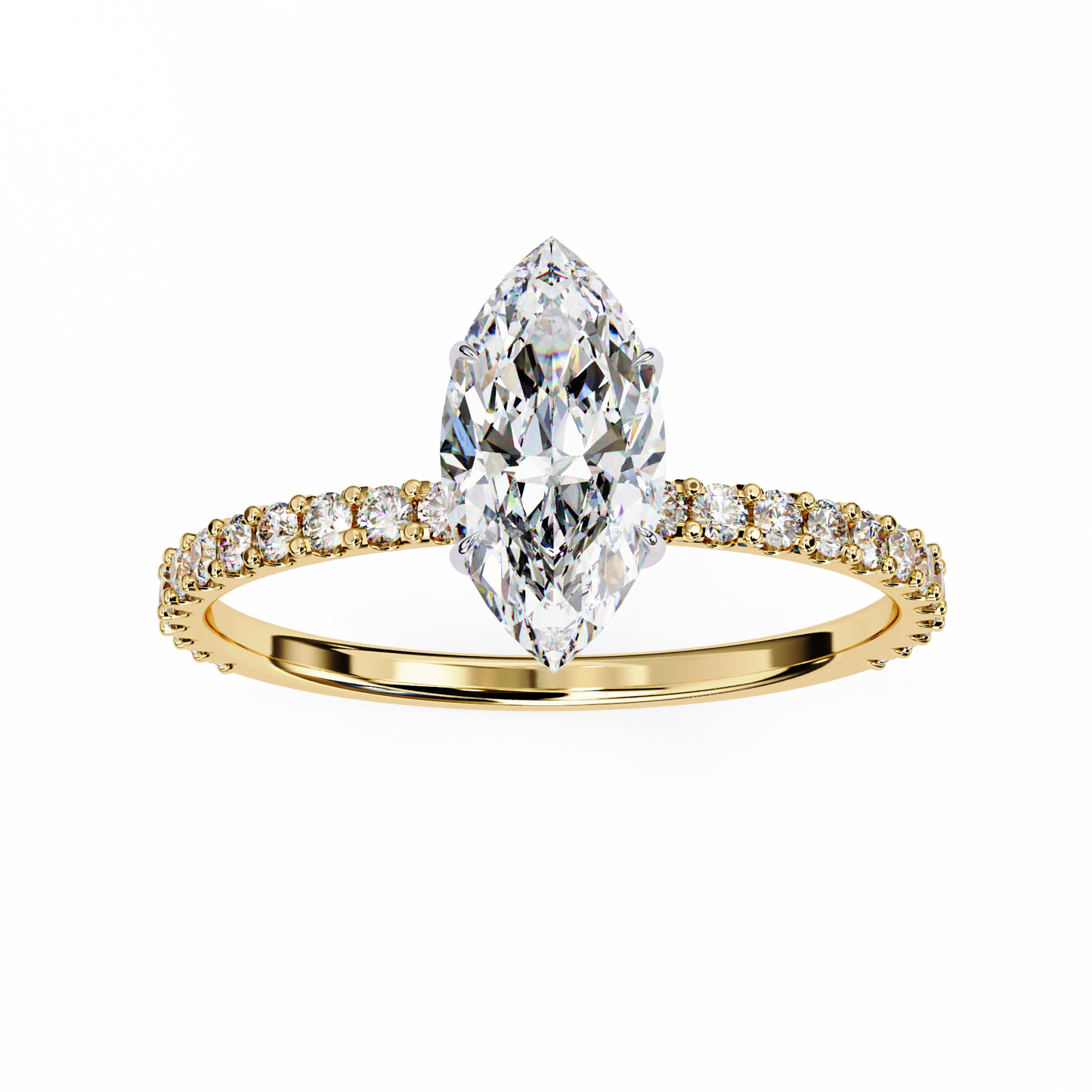 Arova Marquise Solitaire Ring Lab Grown Diamond