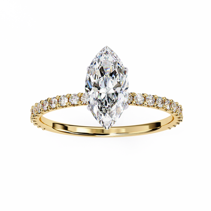 Arova Marquise Solitaire Ring Lab Grown Diamond