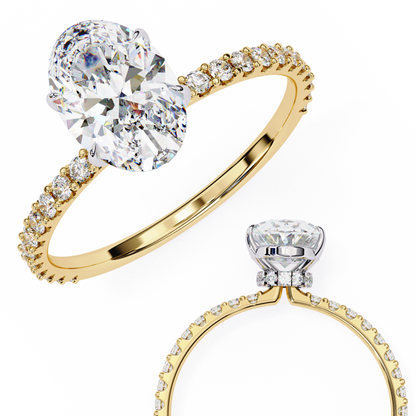 Navya Oval Solitaire Ring Lab Grown Diamond