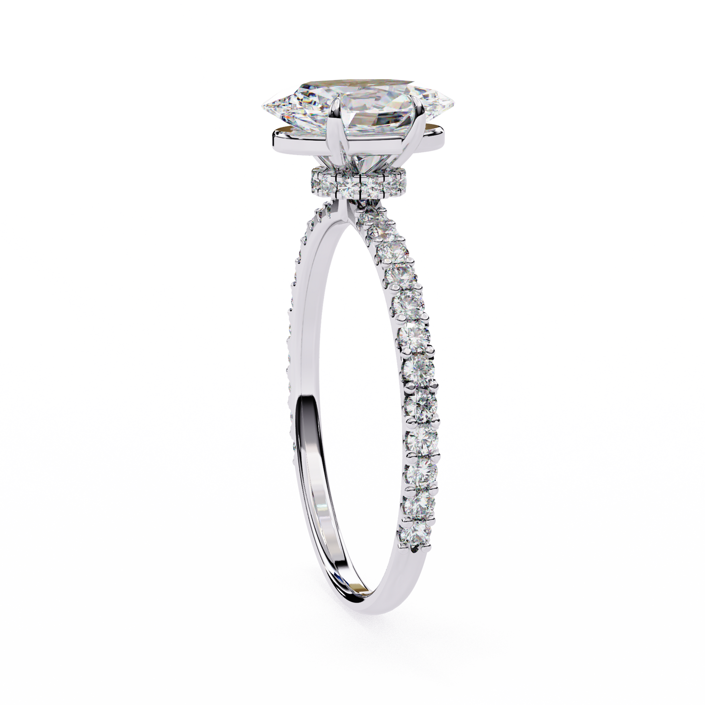 Navya Oval Solitaire Ring Lab Grown Diamond