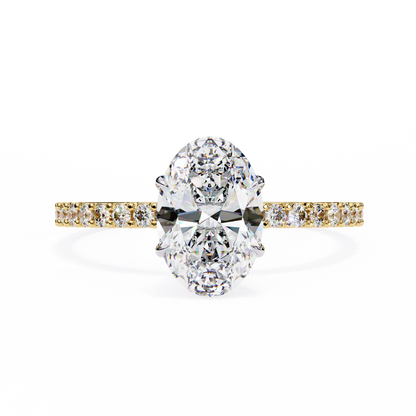 Navya Oval Solitaire Ring Lab Grown Diamond