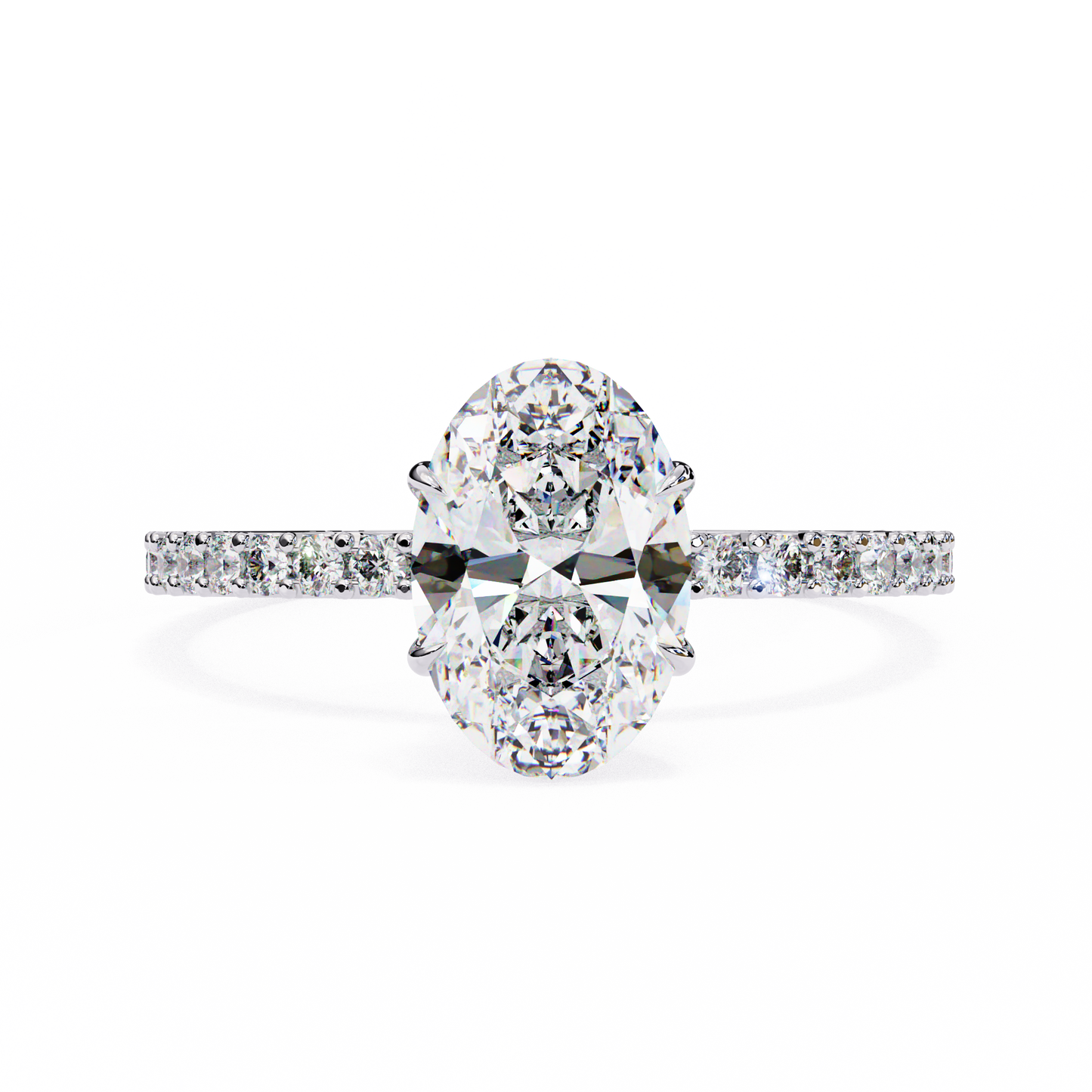 Navya Oval Solitaire Ring Lab Grown Diamond