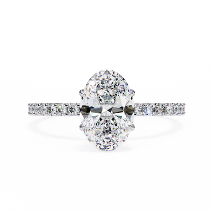 Navya Oval Solitaire Ring Lab Grown Diamond