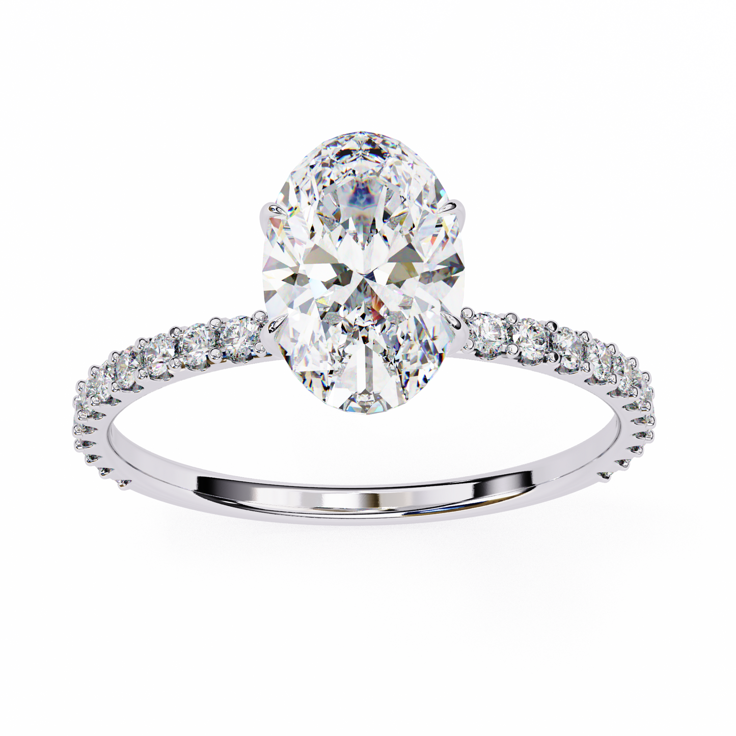 Navya Oval Solitaire Ring Lab Grown Diamond