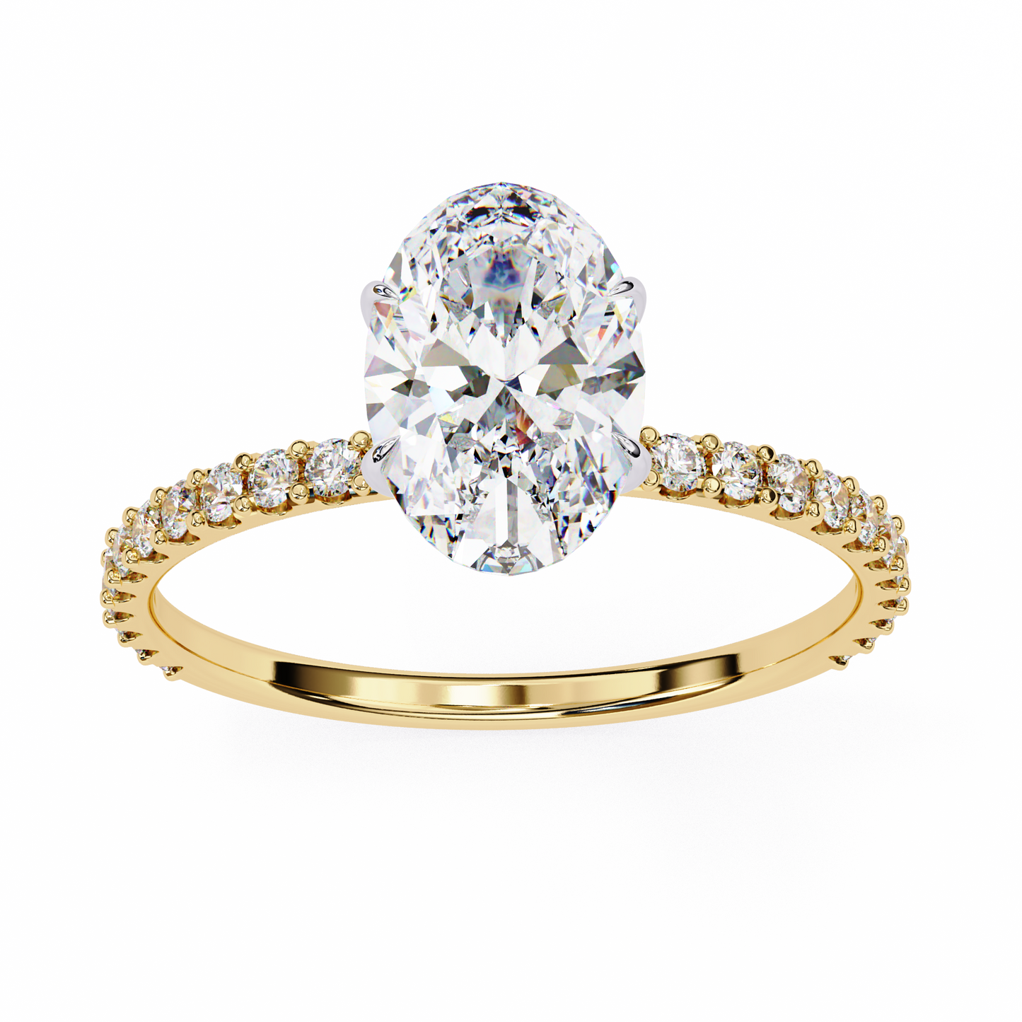 Navya Oval Solitaire Ring Lab Grown Diamond