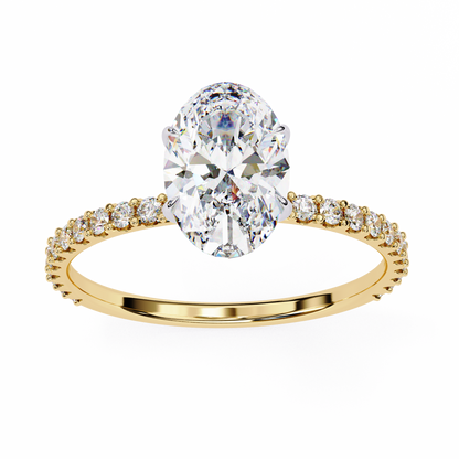Navya Oval Solitaire Ring Lab Grown Diamond