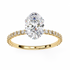Navya Oval Solitaire Ring Lab Grown Diamond