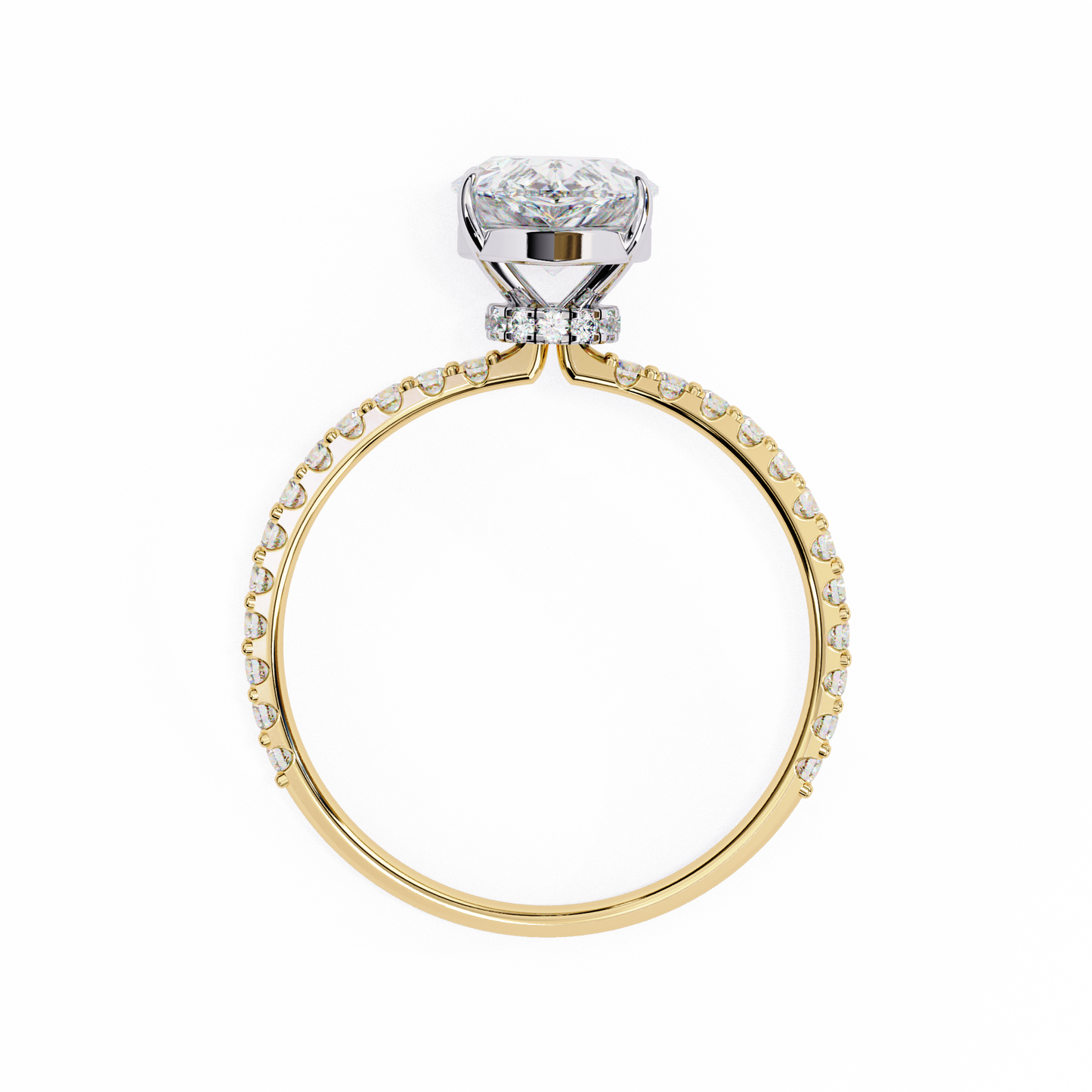 Renu Pear Solitaire Ring Lab Grown Diamond