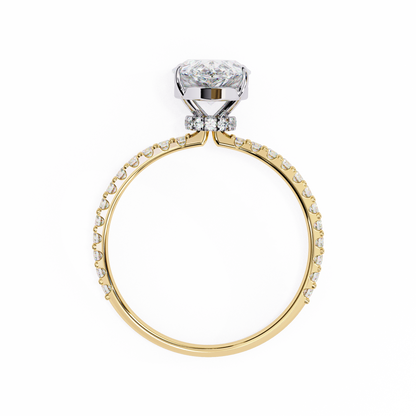 Renu Pear Solitaire Ring Lab Grown Diamond