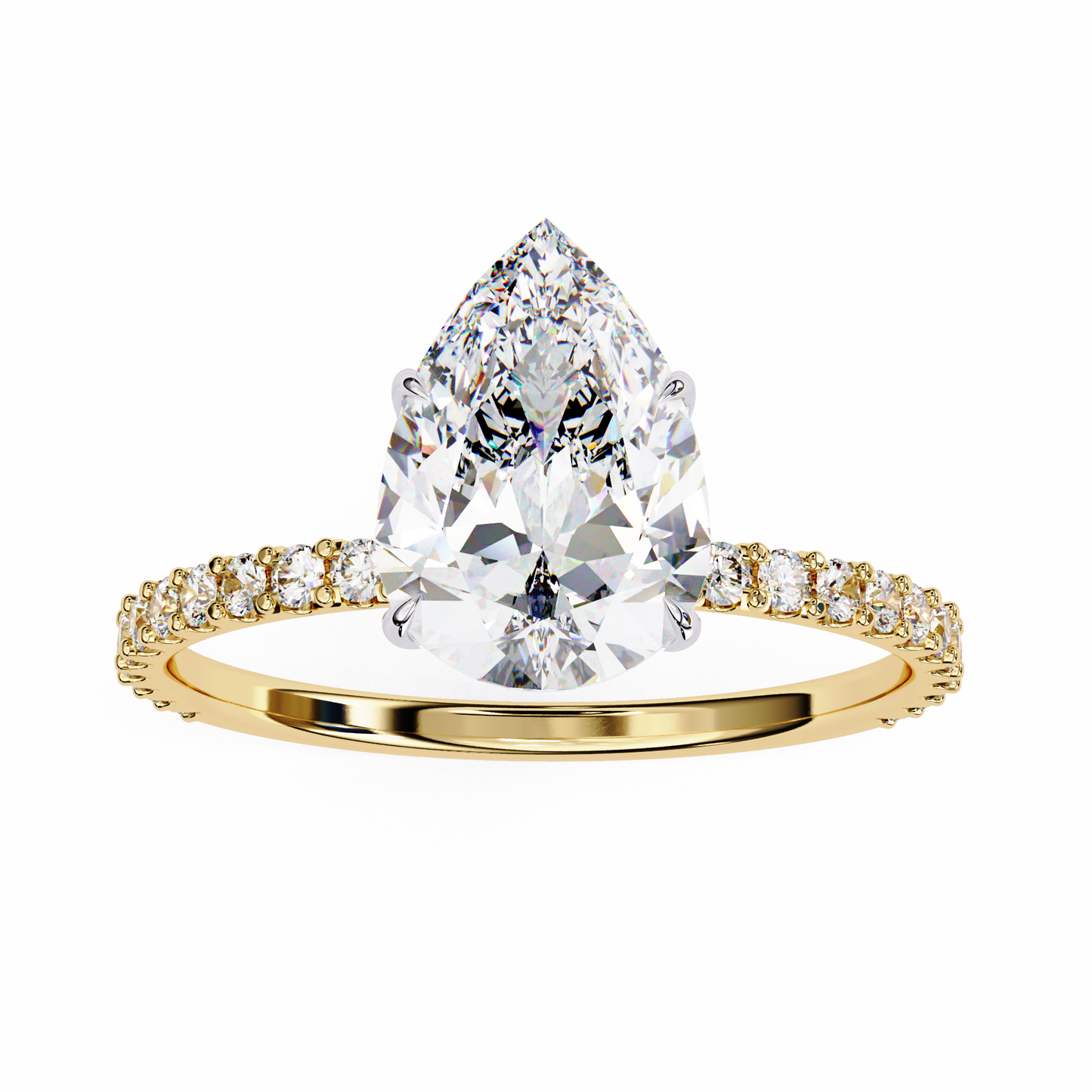 Renu Pear Solitaire Ring Lab Grown Diamond