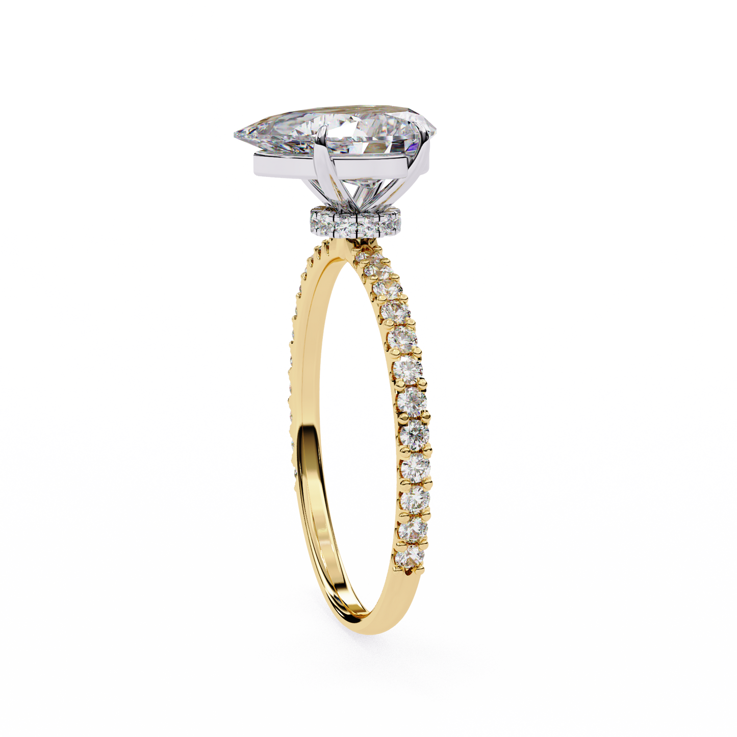 Renu Pear Solitaire Ring Lab Grown Diamond
