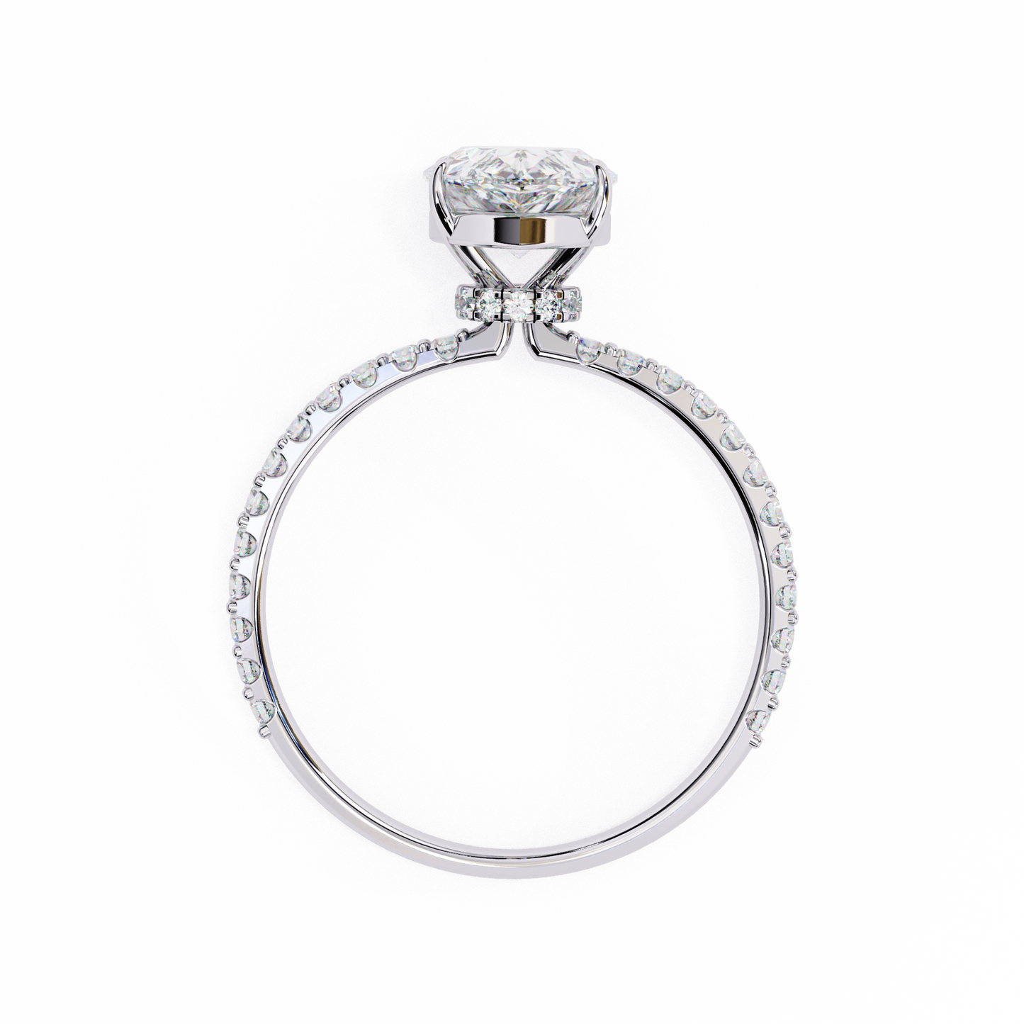 Renu Pear Solitaire Ring Lab Grown Diamond