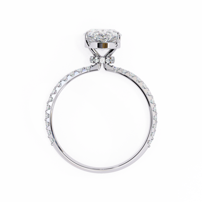 Renu Pear Solitaire Ring Lab Grown Diamond