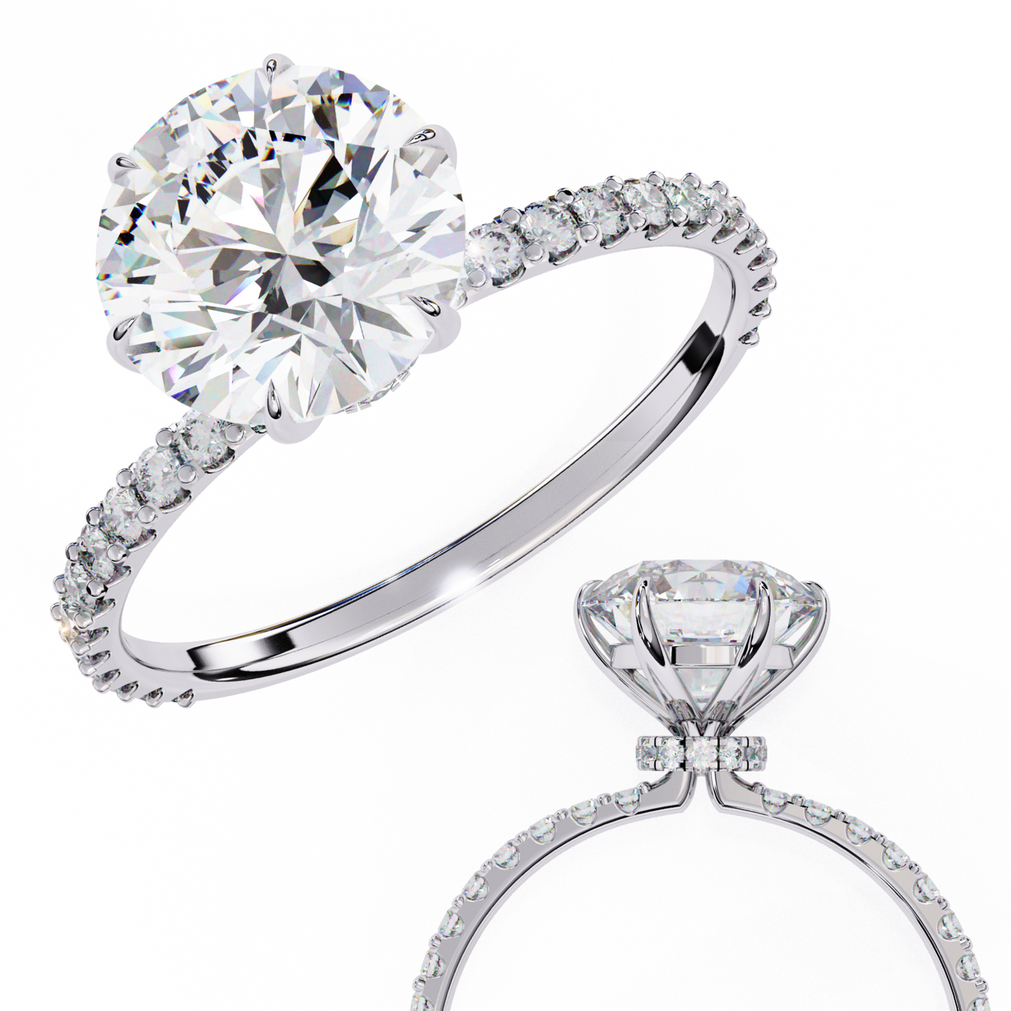 Kaina Round Solitaire Ring Lab Grown Diamond