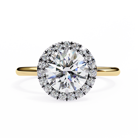 Eshna Round Solitaire Ring Lab Grown Diamond