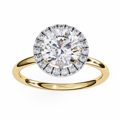Eshna Round Solitaire Ring Lab Grown Diamond