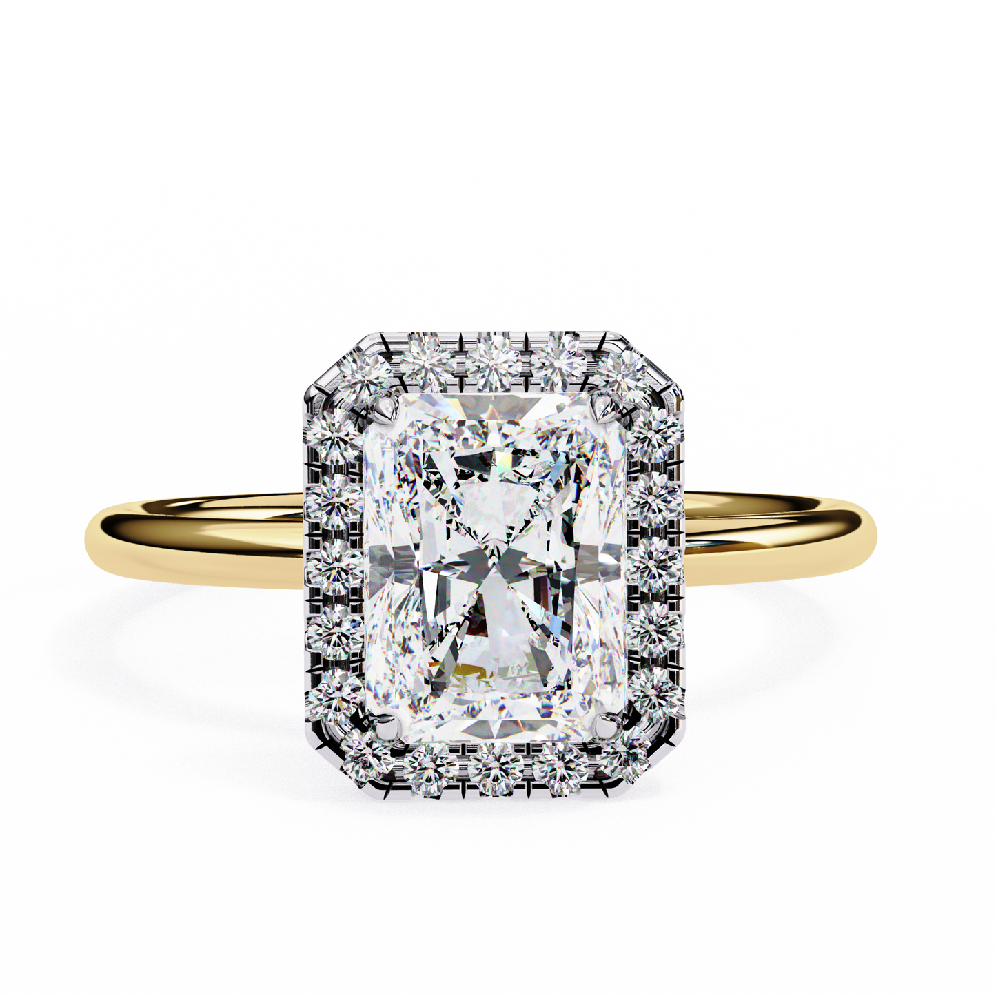 Anika Radiant Solitaire Ring Lab Grown Diamond