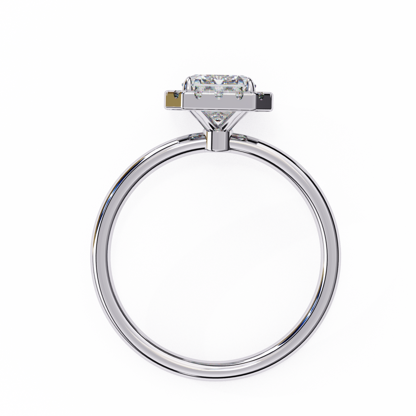 Anika Radiant Solitaire Ring Lab Grown Diamond