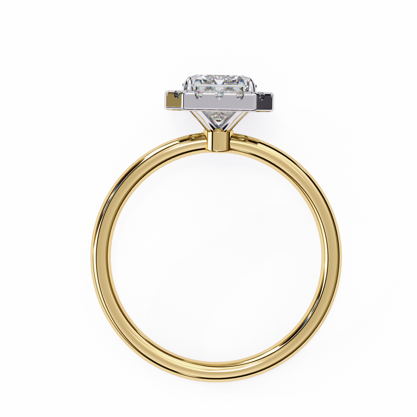 Anika Radiant Solitaire Ring Lab Grown Diamond