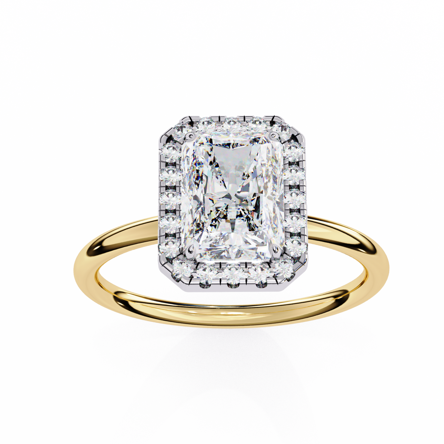 Anika Radiant Solitaire Ring Lab Grown Diamond