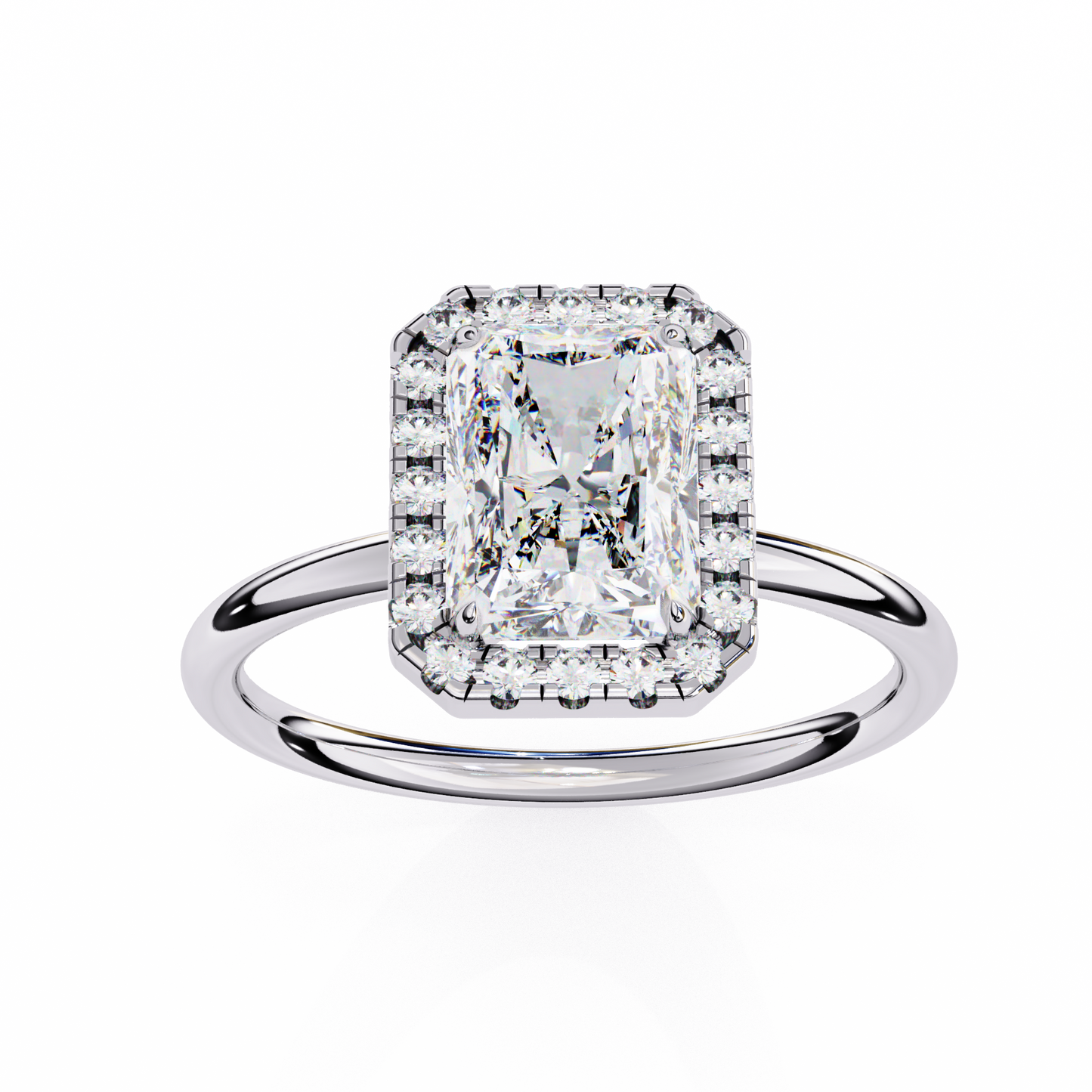 Anika Radiant Solitaire Ring Lab Grown Diamond
