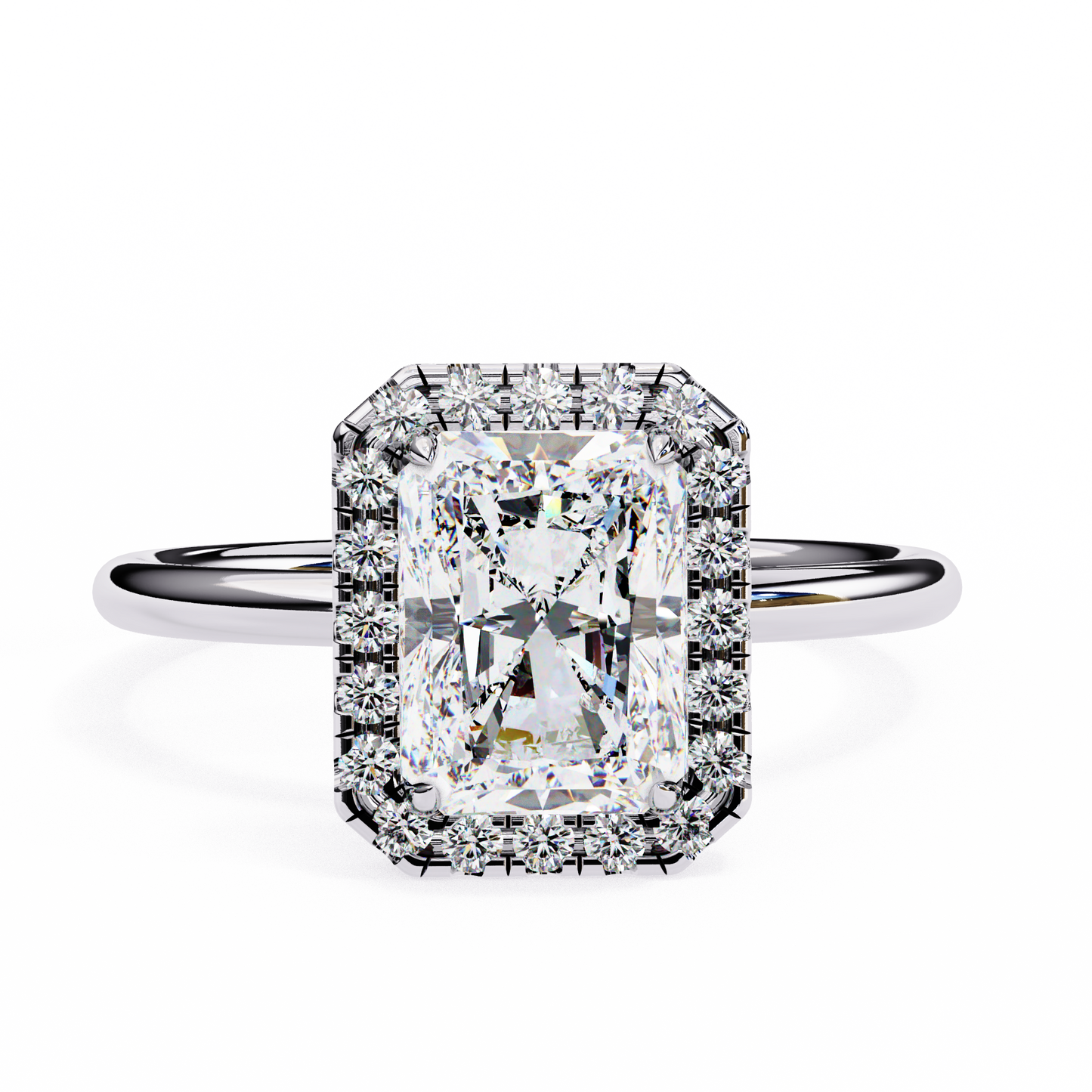 Anika Radiant Solitaire Ring Lab Grown Diamond