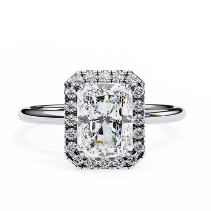 Anika Radiant Solitaire Ring Lab Grown Diamond