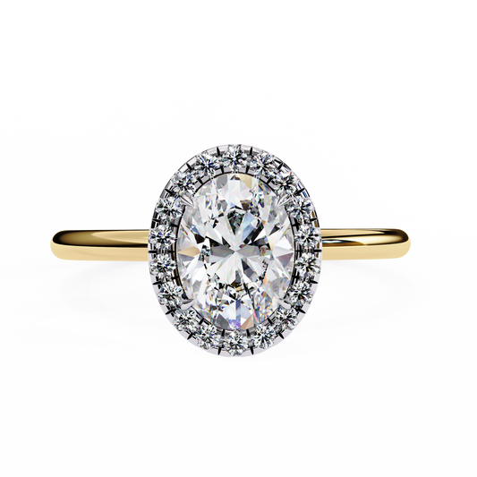 Nisha Oval Solitaire Ring Lab Grown Diamond