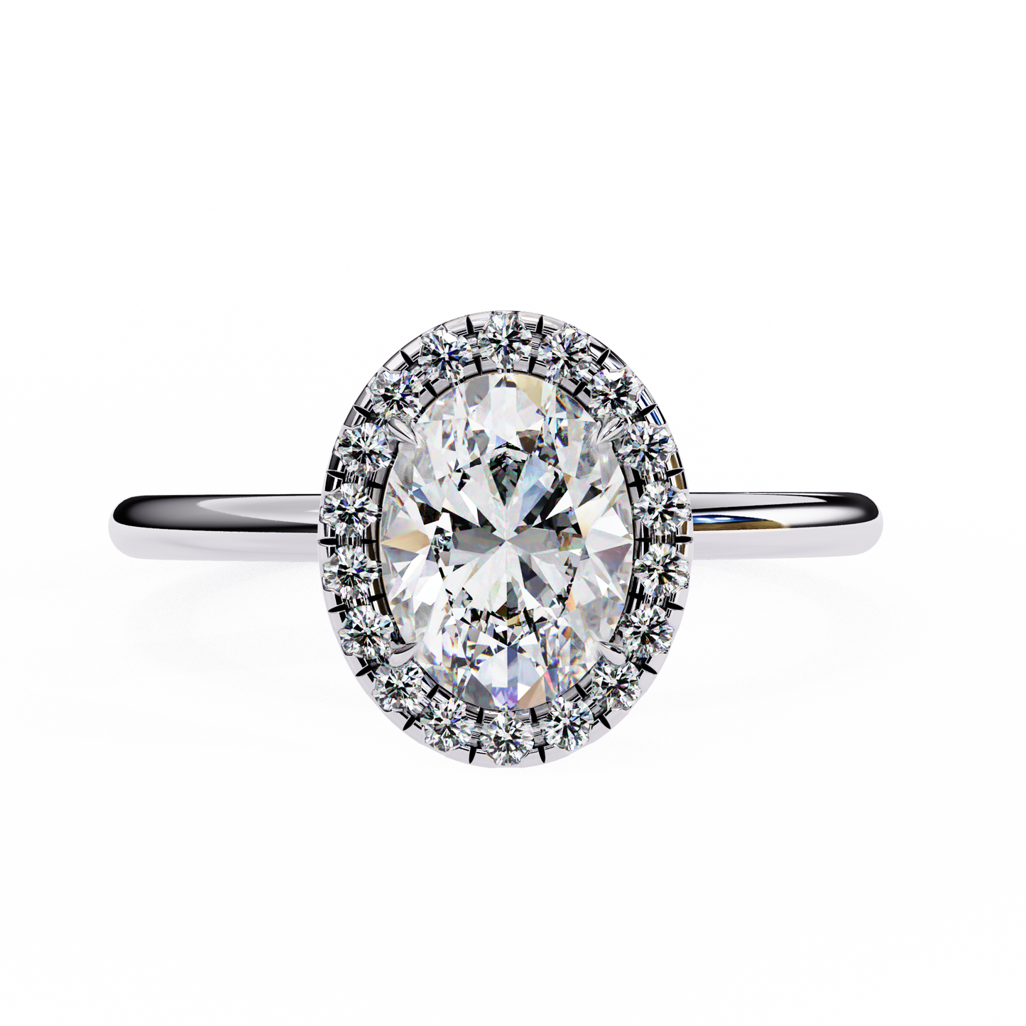 Nisha Oval Solitaire Ring Lab Grown Diamond