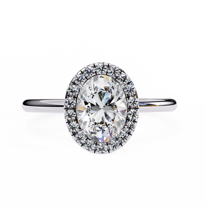 Nisha Oval Solitaire Ring Lab Grown Diamond