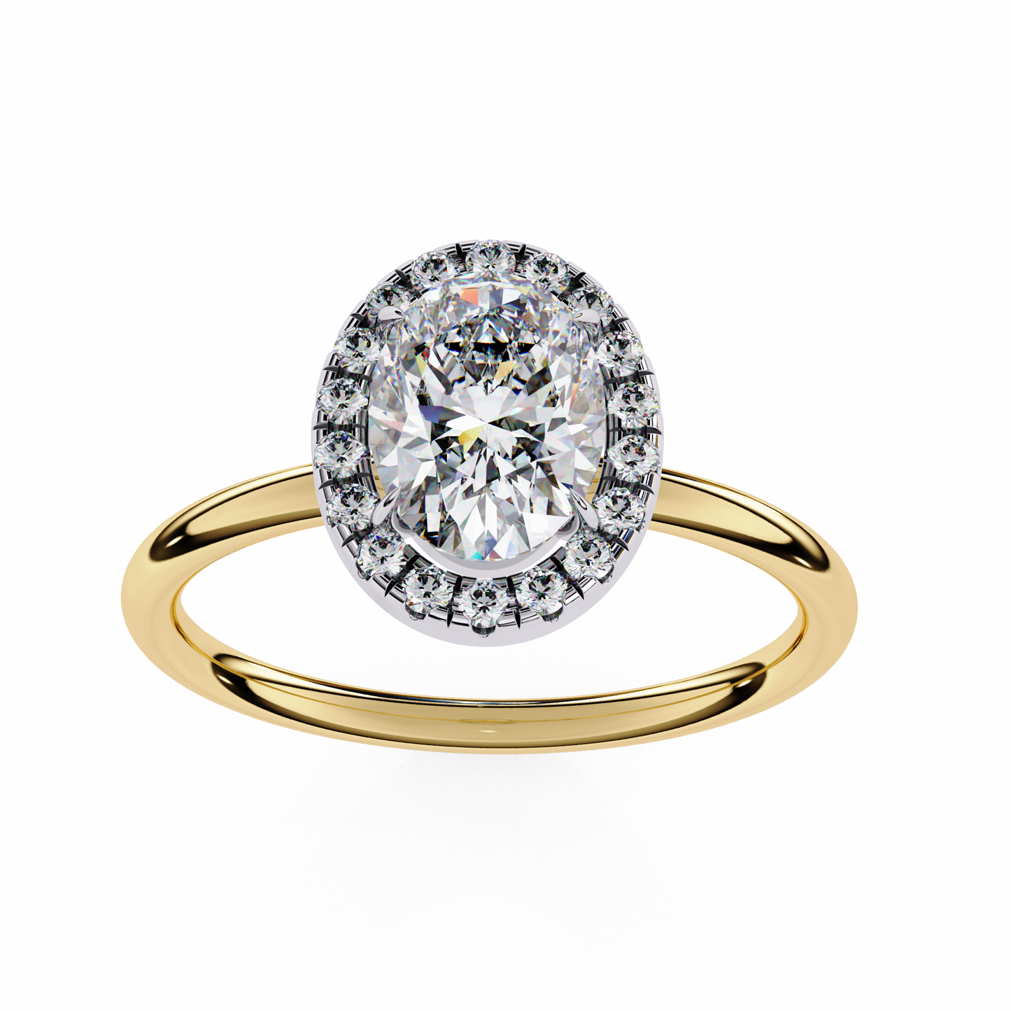 Nisha Oval Solitaire Ring Lab Grown Diamond