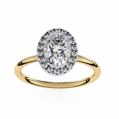 Nisha Oval Solitaire Ring Lab Grown Diamond