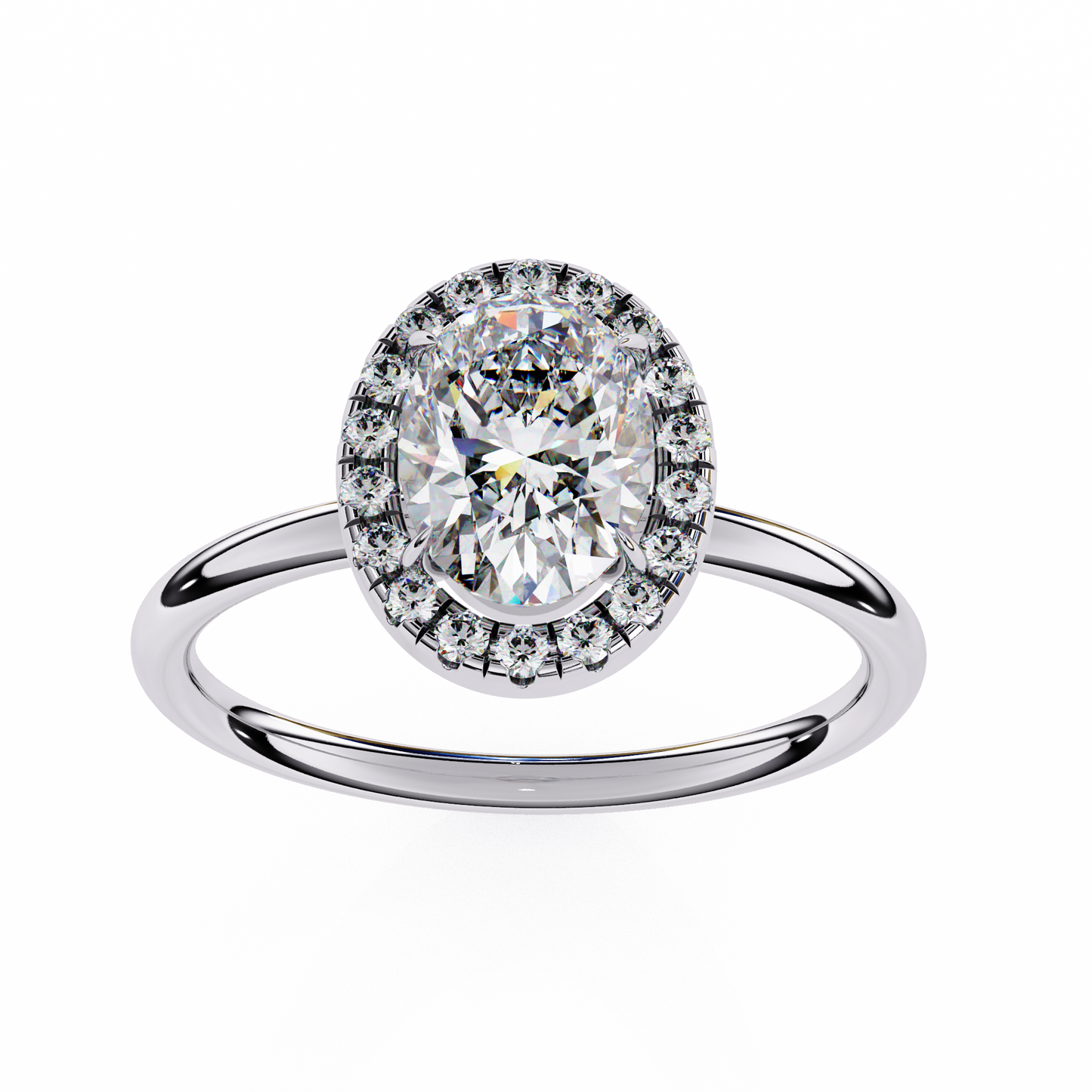 Nisha Oval Solitaire Ring Lab Grown Diamond