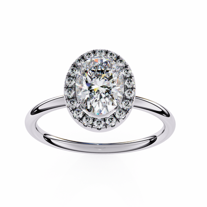 Nisha Oval Solitaire Ring Lab Grown Diamond