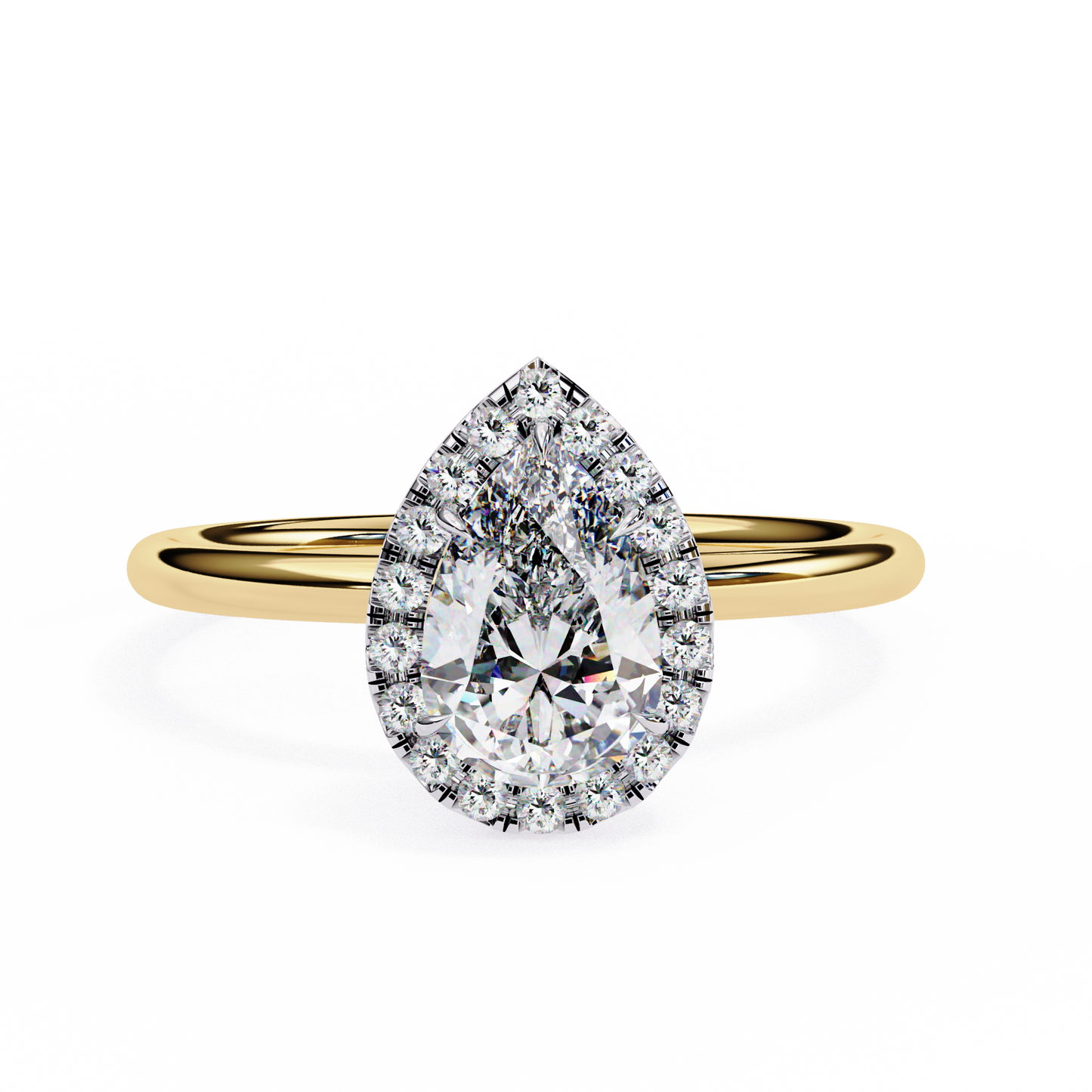 Neera Pear Solitaire Ring Lab Grown Diamond
