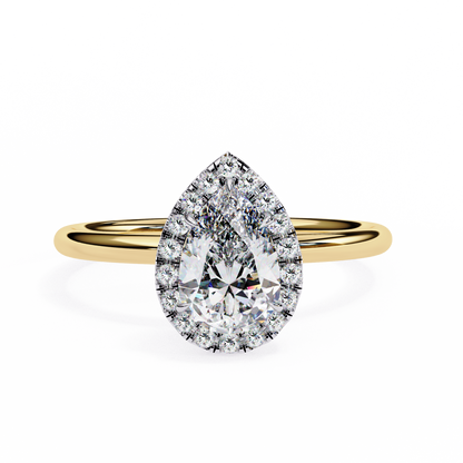 Neera Pear Solitaire Ring Lab Grown Diamond