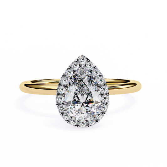 Neera Pear Solitaire Ring Lab Grown Diamond