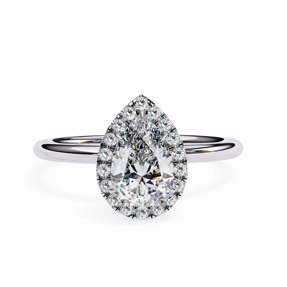 Neera Pear Solitaire Ring Lab Grown Diamond
