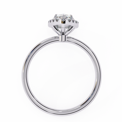Neera Pear Solitaire Ring Lab Grown Diamond