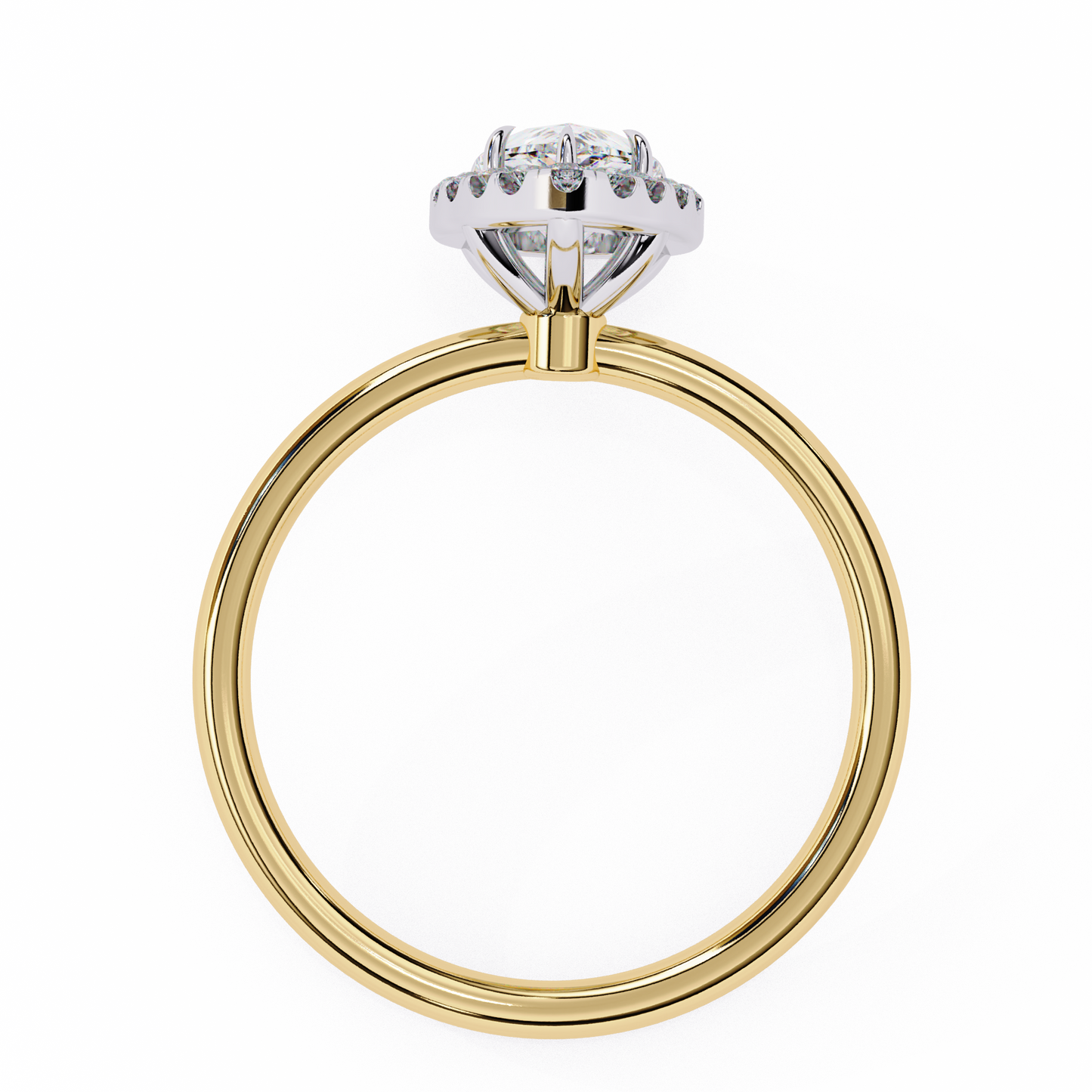 Neera Pear Solitaire Ring Lab Grown Diamond