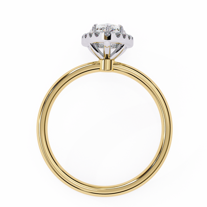 Neera Pear Solitaire Ring Lab Grown Diamond