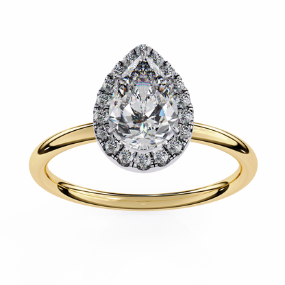 Neera Pear Solitaire Ring Lab Grown Diamond