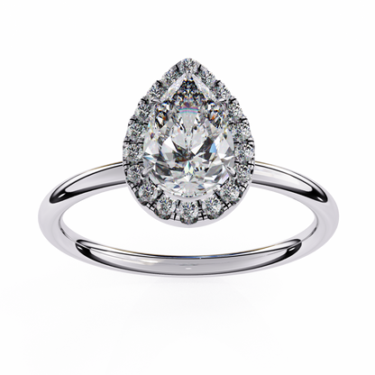 Neera Pear Solitaire Ring Lab Grown Diamond