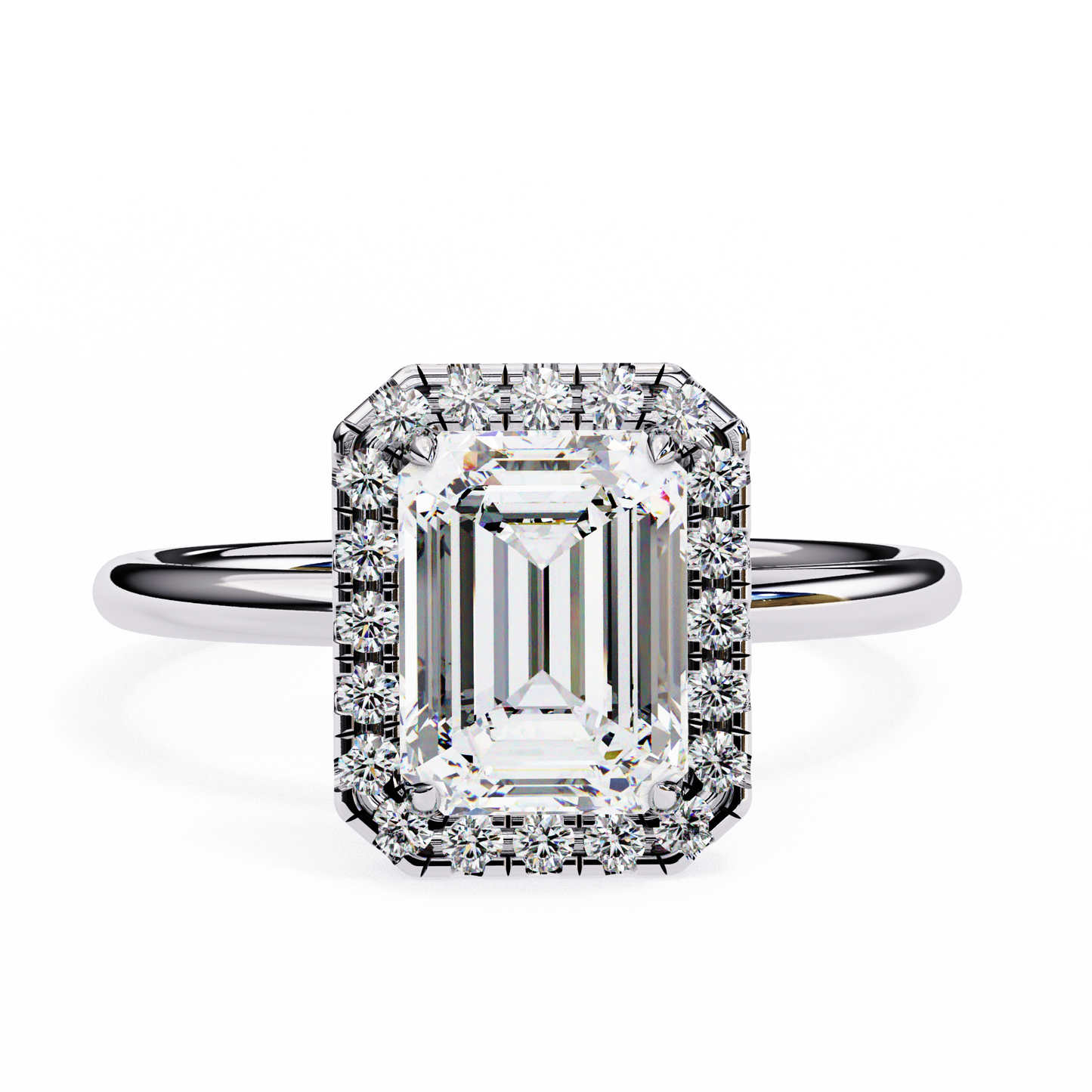 Urja Emerald Solitaire Ring Lab Grown Diamond